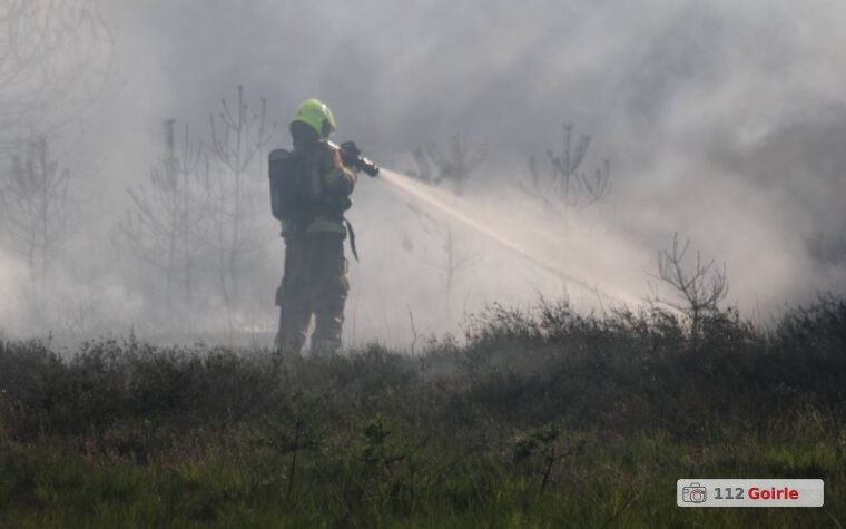 Forse heidebrand bij Tweede Dijk in Goirle snel onder controle