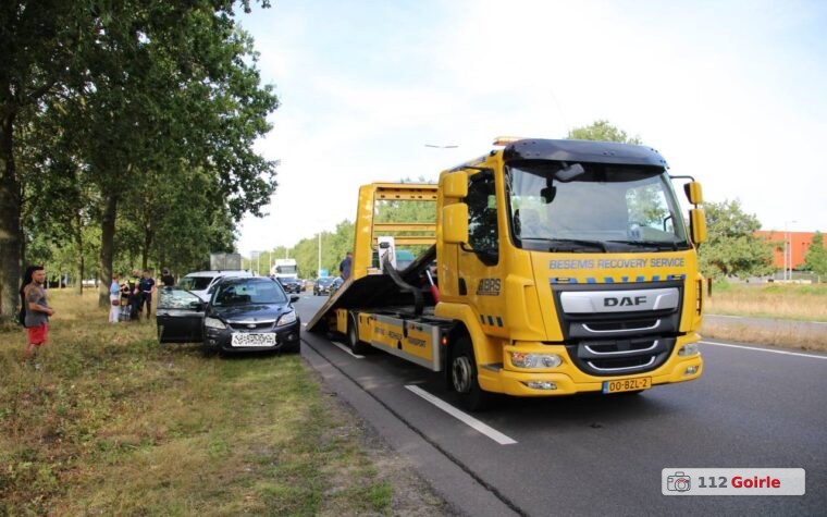 E-Call-melding leidt hulpdiensten naar ongeval op Turnhoutsebaan in Goirle – foto 112 Goirle
