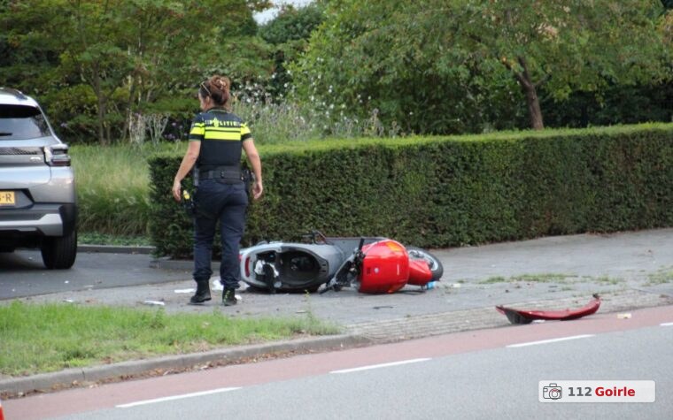 Scooterrijder crasht en vlucht naar basisschool in Tilburg – foto 112 Goirle