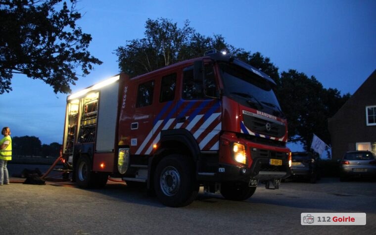 Brandoefening bij Zorgboerderij Willemshoeve in Riel