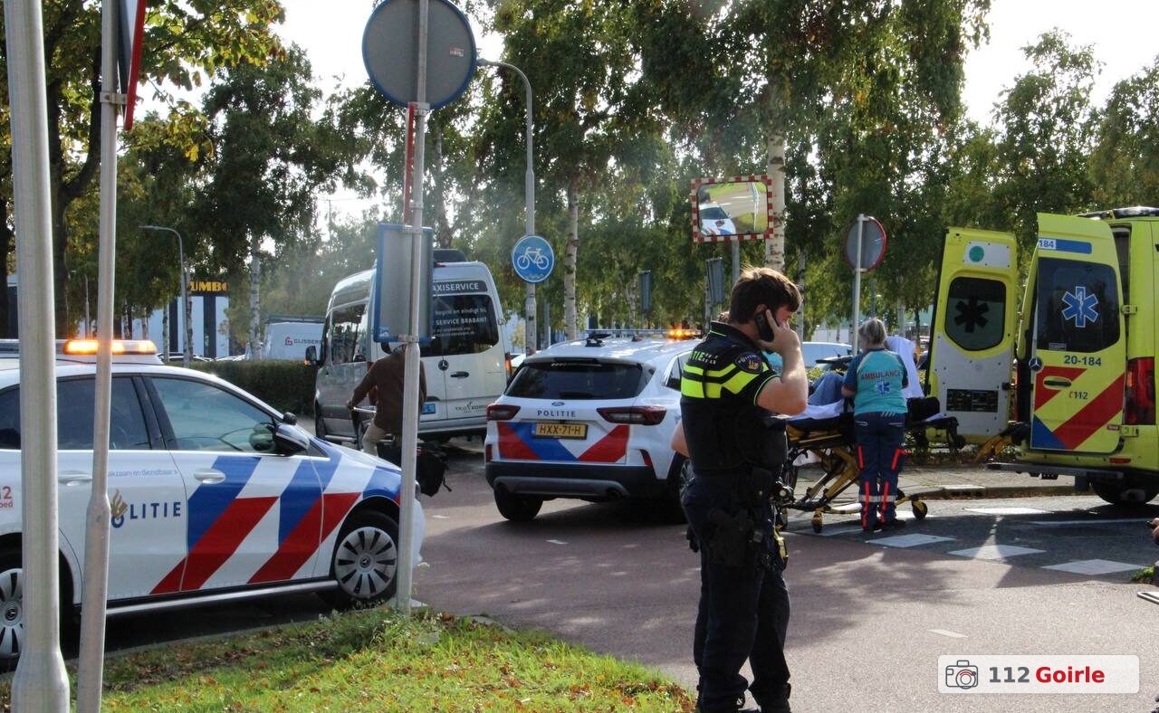 Fietser aangereden door taxi bij IJssportcentrum in Tilburg – foto 112 Goirle